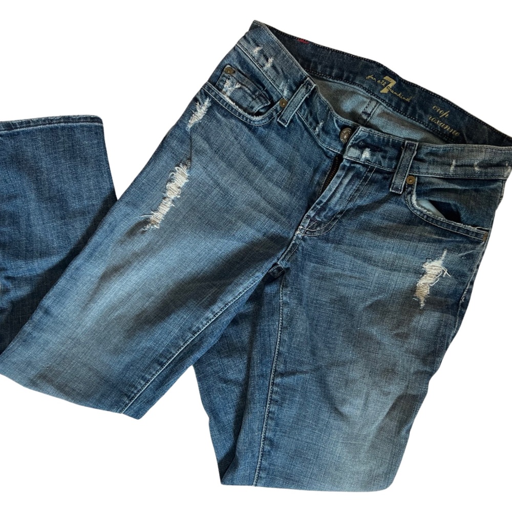 7 seven for all mankind Roxanne cropped jeans - sz 24